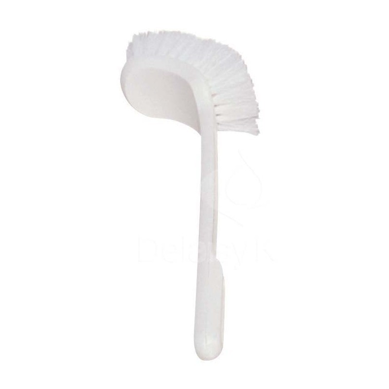 Brosse coudée nylon PP / Monture blanche Brosse coudée nylon PP / Monture blanche