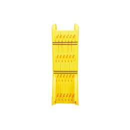 Barrière mobile portable sur roues 4m de long RUBBERMAID