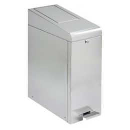 Poubelle hygiène féminine à pédale BRINOX en inox brossé 45L