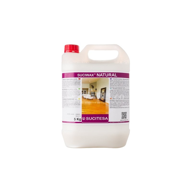 SUCIWAX NATURAL Emulsion de protection sols - Bidon de 5 kgs SUCIWAX NATURAL Emulsion de protection sols - Bidon de 5 kgs