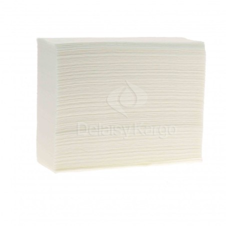 Essuie mains 2 plis g/c en Z pure ouate blanc Dry Tech 20,5x24cm - Ct de 2600