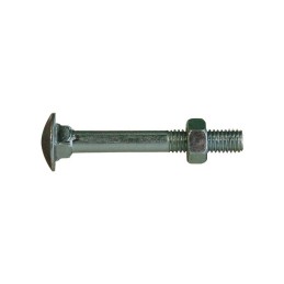 BOULON TETE RONDE COLLET CARRE 6X40 ZINGUE 4.8 BOITE DE 100
