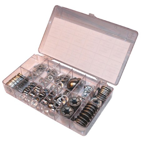 RONDELLES D'ARRET ELASTIQUE ASSORTIMENT DE 190 PIECES