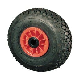 ROUE GONFLABLE CORPS PLASTIQUE 400X100 MM 4.00-8 ALESAGE 25 MM