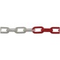 CHAINE PLASTIQUE ROUGE/BLANC Ø8MM (ROULEAU DE 25M) LE METRE