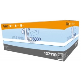 VGO 3000 Essuie-mains V recyclé blanc 22.5x21 - Ct 3000 fts