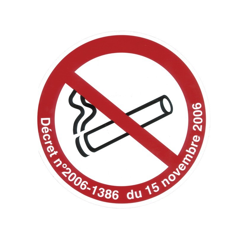 SIGNALETIQUE DEFENSE DE FUMER + DECRET ADHESIF SIGNALETIQUE DEFENSE DE FUMER + DECRET ADHESIF