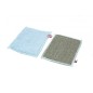 Lavette bi-face microfibre-laine d'acier 12x15cm anti-calcaire - Sachet de 2