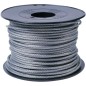 CABLE ACIER GALVA 7X19 6x4 MM ENROBE PVC TOURET DE 50 METRES
