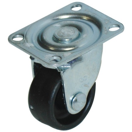 ROULETTE PIVOTANTE POLYPROPYLENE 28X14 MM PLATINE 30X24 MM