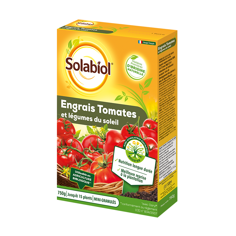 ENGRAIS TOMATES ET LÉGUMES DU SOLEL 750 g mini-granulés ENGRAIS TOMATES ET LÉGUMES DU SOLEL 750 g mini-granulés