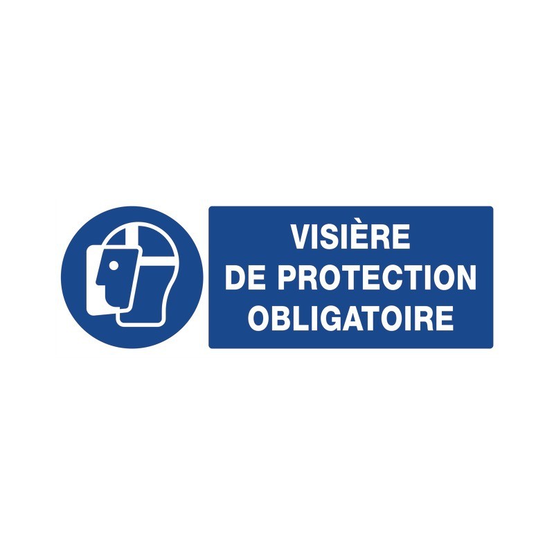 VISIERE DE PROTECTION OBLIGATOIRE/ADHESIF 330X120MM VISIERE DE PROTECTION OBLIGATOIRE/ADHESIF 330X120MM