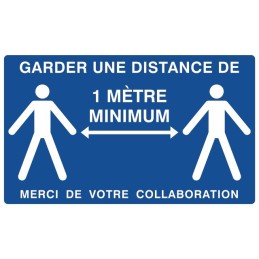 PANNEAU DISTANCE 1METRE/ADHESIF 330X200MM