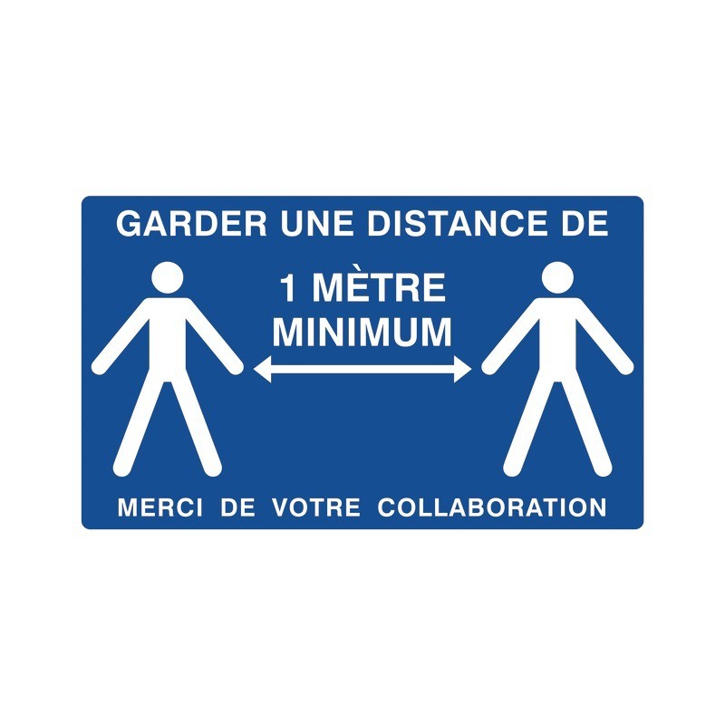 PANNEAU DISTANCE 1METRE/ADHESIF 330X200MM PANNEAU DISTANCE 1METRE/ADHESIF 330X200MM