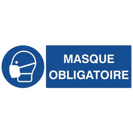 MASQUE OBLIGATOIRE/ADHESIF 330X120MM