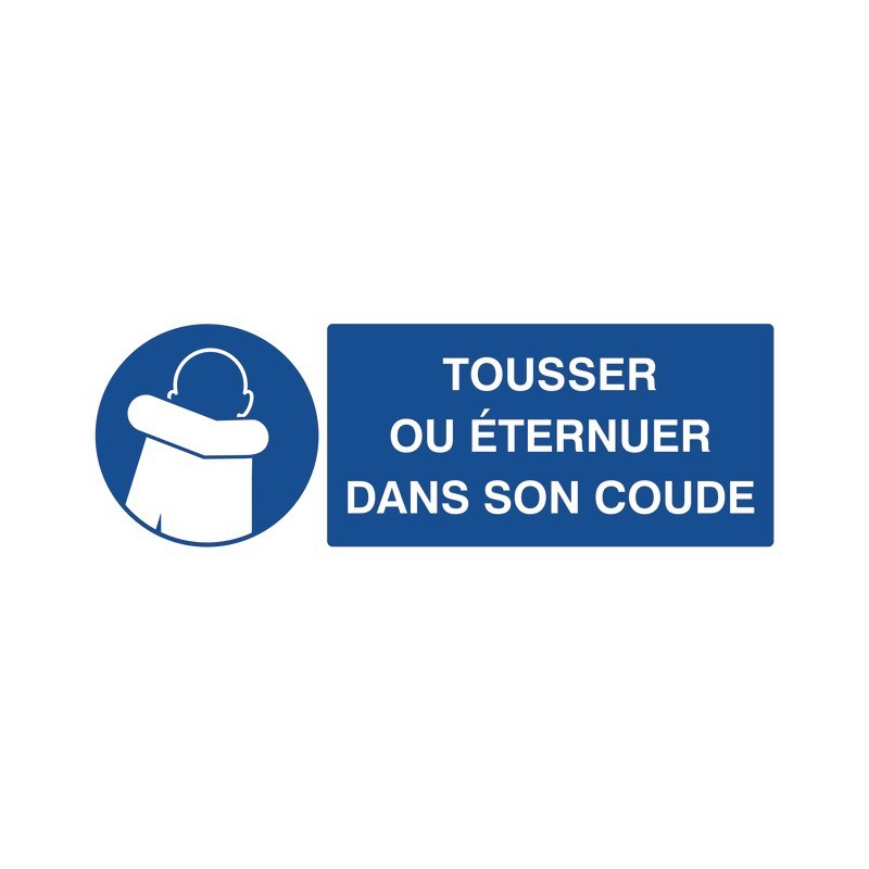 TOUSSER OU ETERNUER DANS SON COUDE/ADHESIF 330X120MM TOUSSER OU ETERNUER DANS SON COUDE/ADHESIF 330X120MM