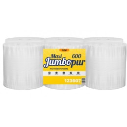 MAXI JUMBOPUR 600 PH lisse 1 pli p. ouate blanc 600m - 6 rlx