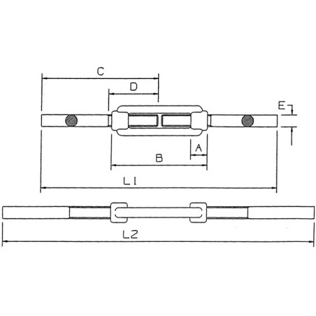 TENDEUR NOIR A SOUDER DE 12M/M V