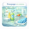 Essuyage en cuisine